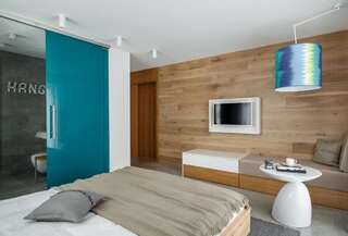 Отели типа «постель и завтрак» Zimowy Domek Boutique Rooms - Adults Only Vege Сверадув-Здруй Двухместный номер Делюкс с 1 кроватью и балконом-11